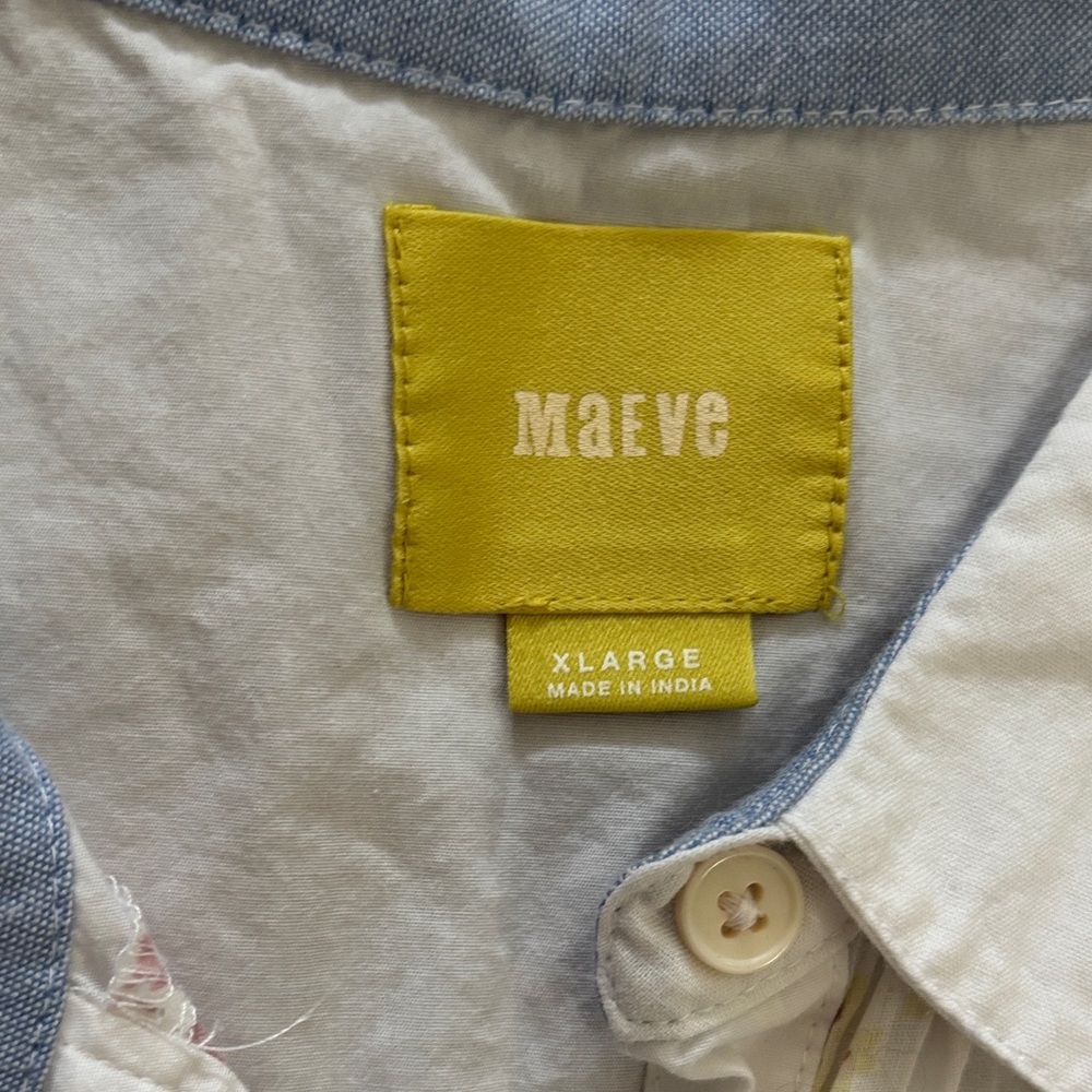 Anthropologie Patchwork Tunic Button Down Maeve X… - image 3